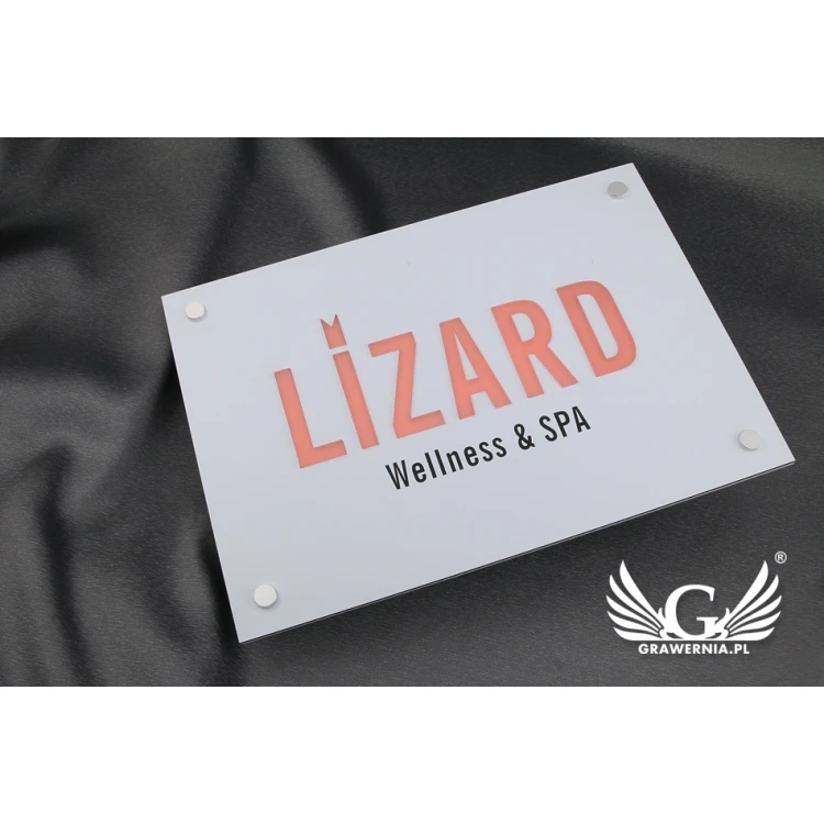 COMPANY SIGN with EMBOSSED LOGO - colorful - SZ074 - dimensions: 297x210mm (A4 format)