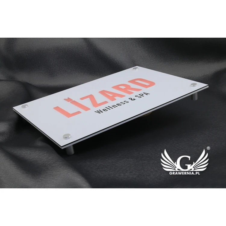 COMPANY SIGN with EMBOSSED LOGO - colorful - SZ074 - dimensions: 297x210mm (A4 format)