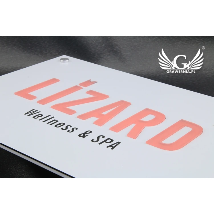 COMPANY SIGN with EMBOSSED LOGO - colorful - SZ074 - dimensions: 297x210mm (A4 format)