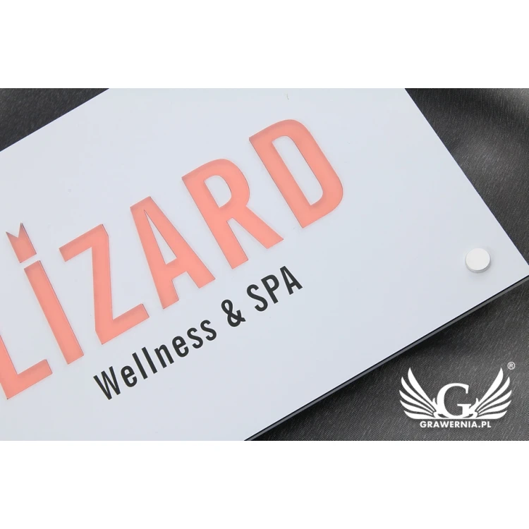 COMPANY SIGN with EMBOSSED LOGO - colorful - SZ074 - dimensions: 297x210mm (A4 format)