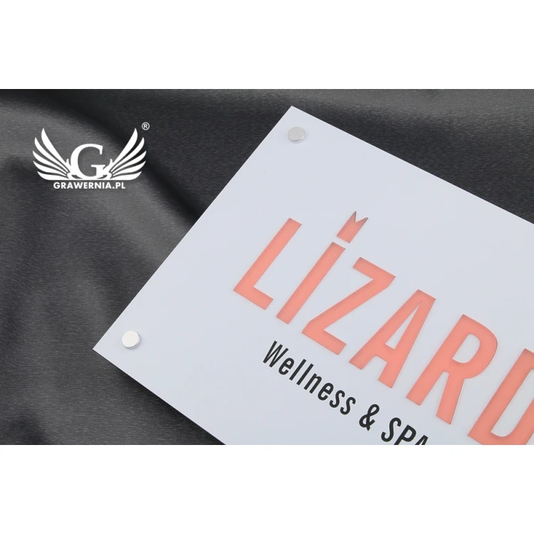 COMPANY SIGN with EMBOSSED LOGO - colorful - SZ074 - dimensions: 297x210mm (A4 format)