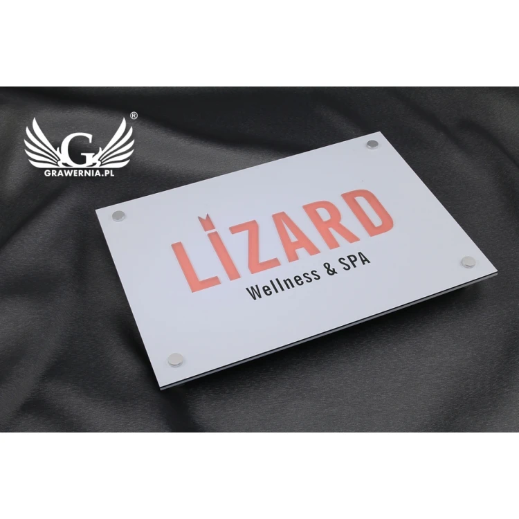 COMPANY SIGN with EMBOSSED LOGO - colorful - SZ074 - dimensions: 297x210mm (A4 format)