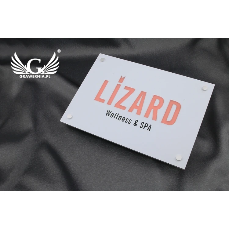 COMPANY SIGN with EMBOSSED LOGO - colorful - SZ074 - dimensions: 297x210mm (A4 format)