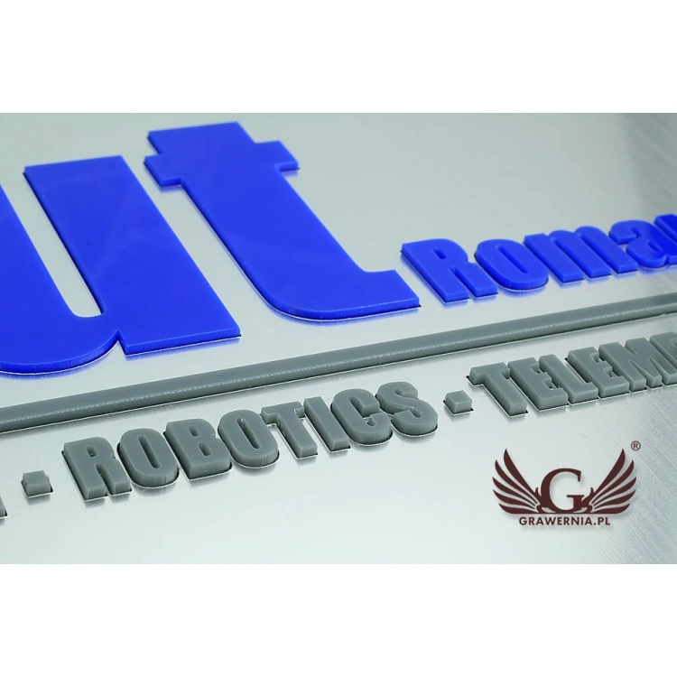 COMPANY SIGN with EMBOSSED LOGO - colorful - SZ076 - dimensions 200x300mm