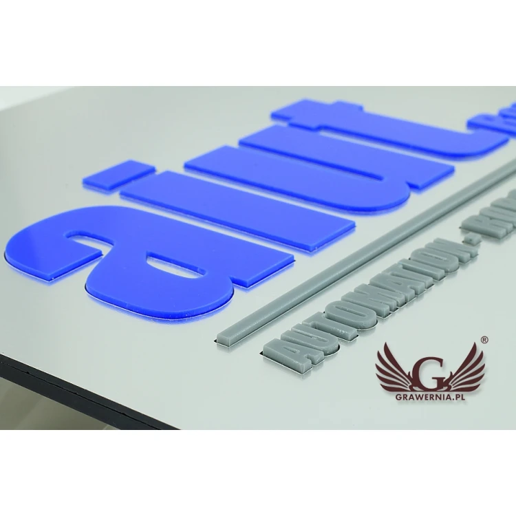 COMPANY SIGN with EMBOSSED LOGO - colorful - SZ076 - dimensions 200x300mm