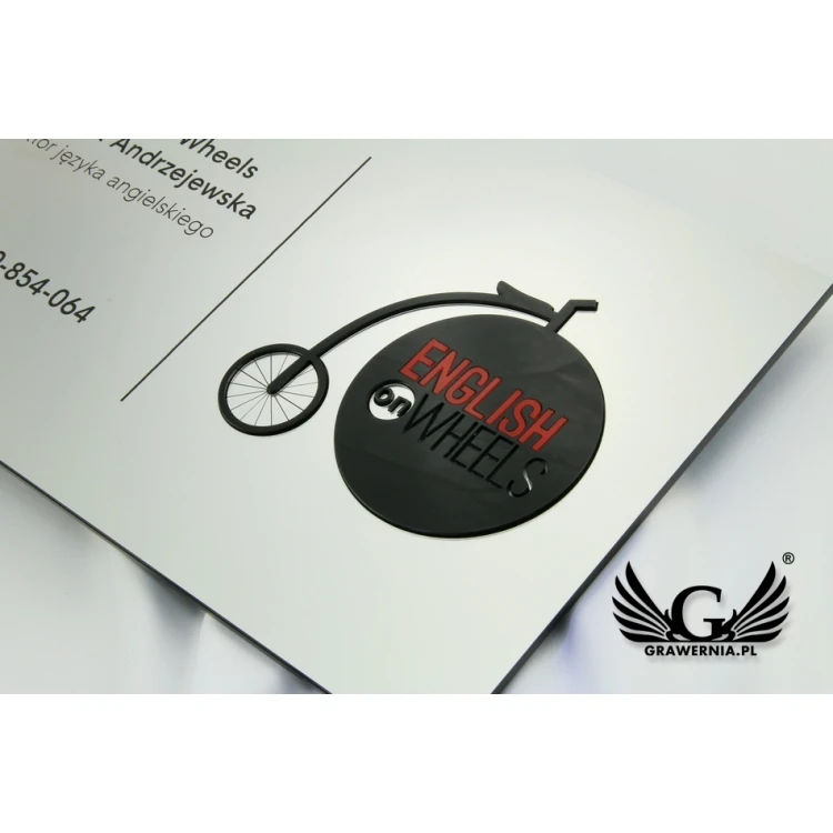 COMPANY SIGN with EMBOSSED LOGO - colorful - SZ077 - dimensions 300x179mm