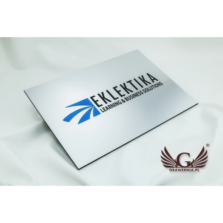 COMPANY SIGN with EMBOSSED LOGO - colorful - SZ078 - dimensions 360x250mm