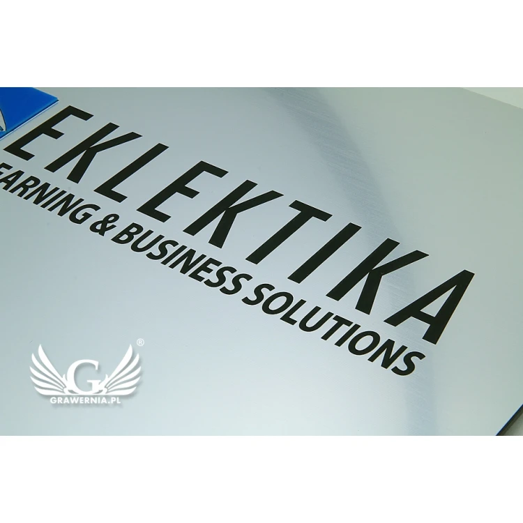 COMPANY SIGN with EMBOSSED LOGO - colorful - SZ078 - dimensions 360x250mm