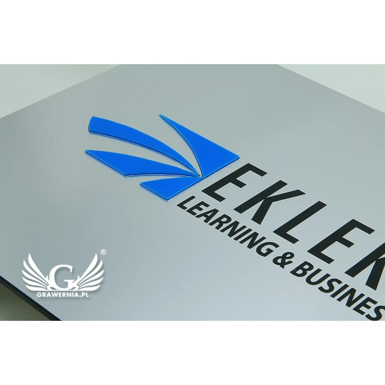 COMPANY SIGN with EMBOSSED LOGO - colorful - SZ078 - dimensions 360x250mm