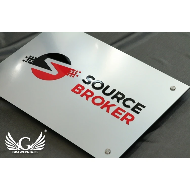 COMPANY SIGN with EMBOSSED LOGO - colorful - SZ079 - dimensions: 594x420mm