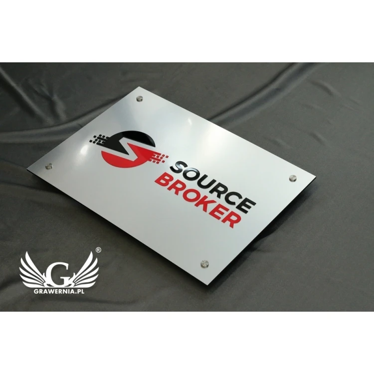 COMPANY SIGN with EMBOSSED LOGO - colorful - SZ079 - dimensions: 594x420mm