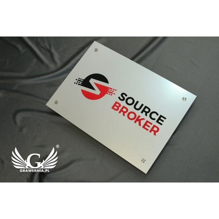 COMPANY SIGN with EMBOSSED LOGO - colorful - SZ079 - dimensions: 594x420mm
