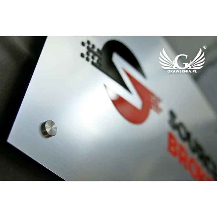 COMPANY SIGN with EMBOSSED LOGO - colorful - SZ079 - dimensions: 594x420mm