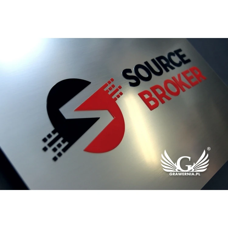 COMPANY SIGN with EMBOSSED LOGO - colorful - SZ079 - dimensions: 594x420mm