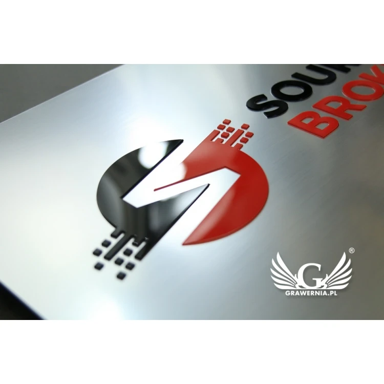 COMPANY SIGN with EMBOSSED LOGO - colorful - SZ079 - dimensions: 594x420mm