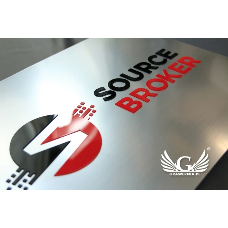 COMPANY SIGN with EMBOSSED LOGO - colorful - SZ079 - dimensions: 594x420mm