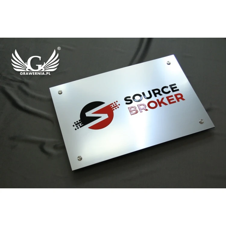 COMPANY SIGN with EMBOSSED LOGO - colorful - SZ079 - dimensions: 594x420mm
