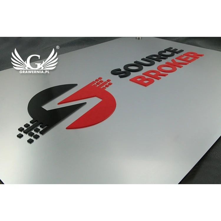 COMPANY SIGN with EMBOSSED LOGO - colorful - SZ079 - dimensions: 594x420mm