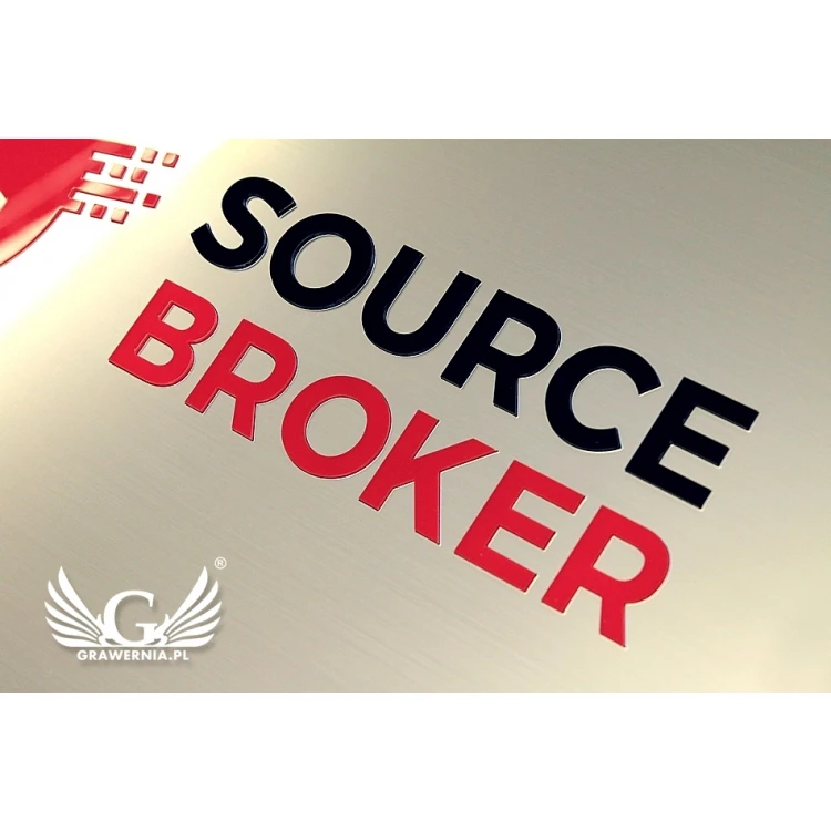 COMPANY SIGN with EMBOSSED LOGO - colorful - SZ079 - dimensions: 594x420mm