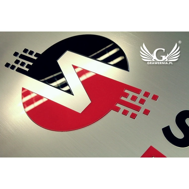 COMPANY SIGN with EMBOSSED LOGO - colorful - SZ079 - dimensions: 594x420mm