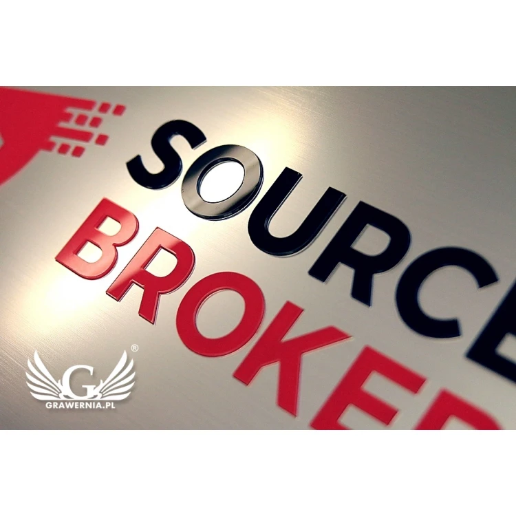 COMPANY SIGN with EMBOSSED LOGO - colorful - SZ079 - dimensions: 594x420mm