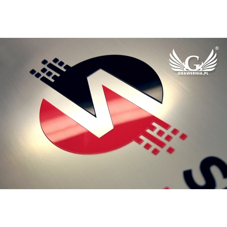COMPANY SIGN with EMBOSSED LOGO - colorful - SZ079 - dimensions: 594x420mm