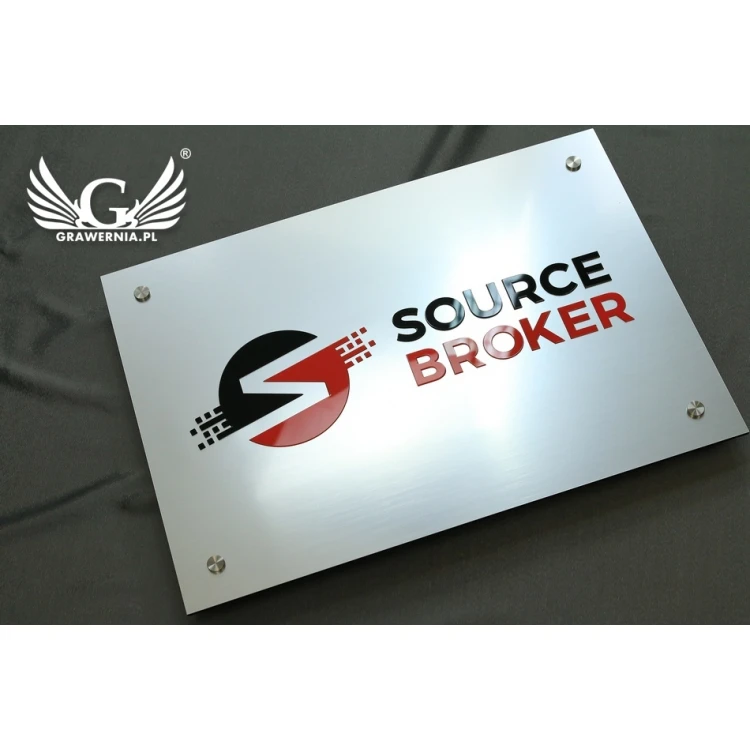 COMPANY SIGN with EMBOSSED LOGO - colorful - SZ079 - dimensions: 594x420mm