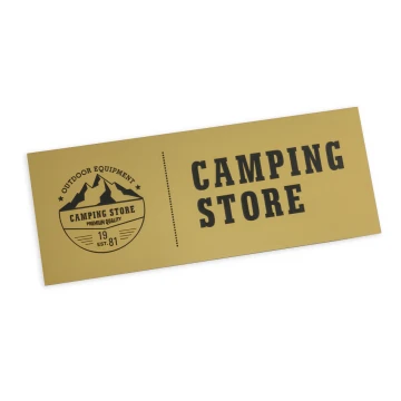 Company Sign - Gold Engraving Laminate Matte Exterior - SZ088 - Size 275x90mm