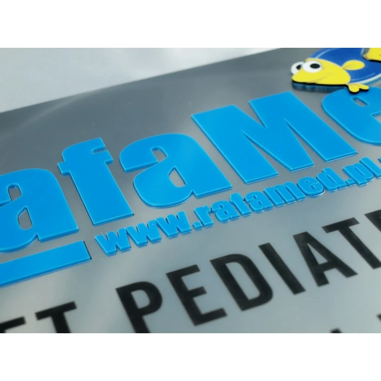 PEDIATRICIAN'S OFFICE SIGN - silver - SZ044 - size 50x35cm