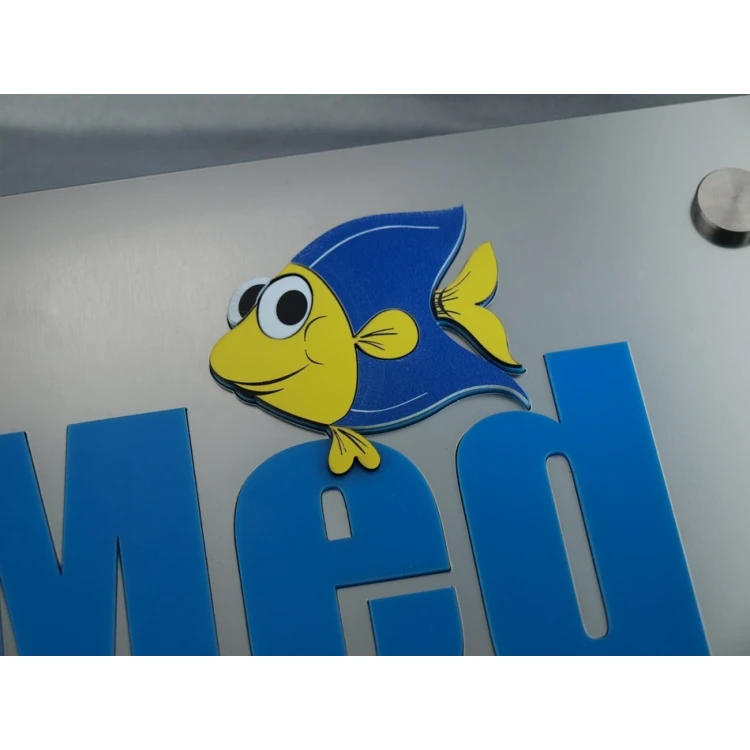 PEDIATRICIAN'S OFFICE SIGN - silver - SZ044 - size 50x35cm