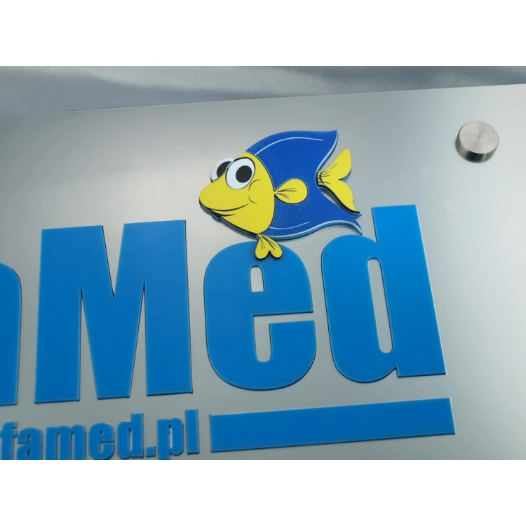 PEDIATRICIAN'S OFFICE SIGN - silver - SZ044 - size 50x35cm