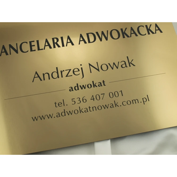 ENGRAVED SIGN - LAW OFFICE - gold - SZ047 - size 500x350mm