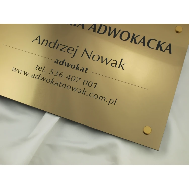 ENGRAVED SIGN - LAW OFFICE - gold - SZ047 - size 500x350mm