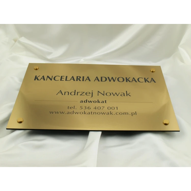 ENGRAVED SIGN - LAW OFFICE - gold - SZ047 - size 500x350mm