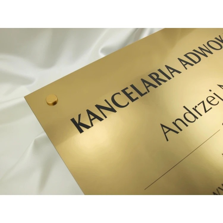 ENGRAVED SIGN - LAW OFFICE - gold - SZ047 - size 500x350mm