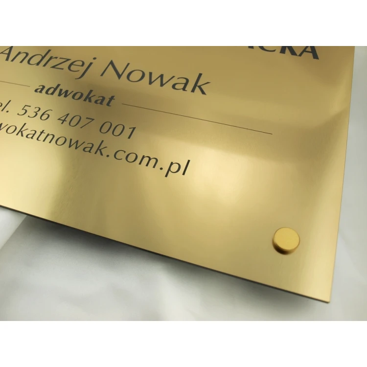 ENGRAVED SIGN - LAW OFFICE - gold - SZ047 - size 500x350mm