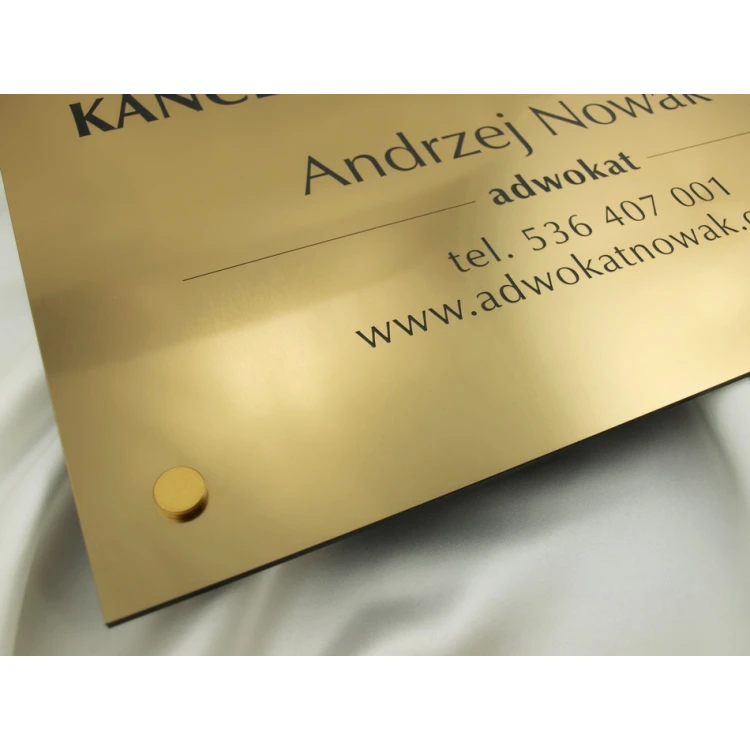 ENGRAVED SIGN - LAW OFFICE - gold - SZ047 - size 500x350mm