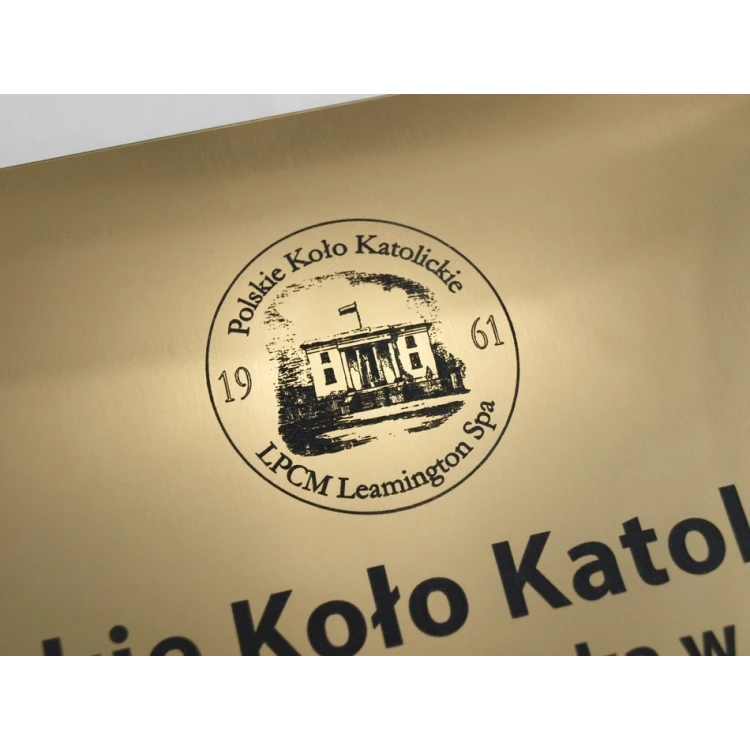 ENGRAVED PLAQUE - gold - SZ046 - size 360x420mm