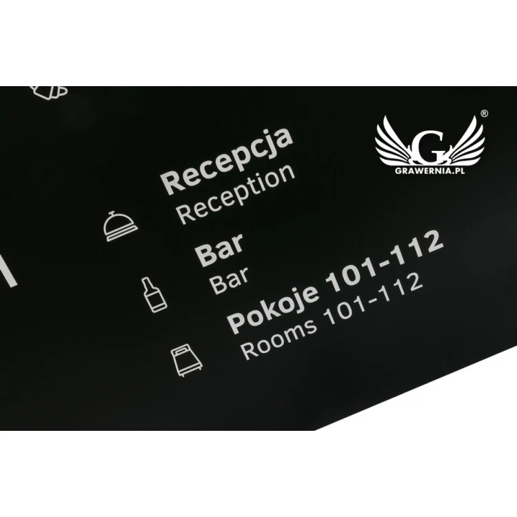 Engraved Information Sign - Black Laminate 3mm Thick - Size 53x86cm - SZ121