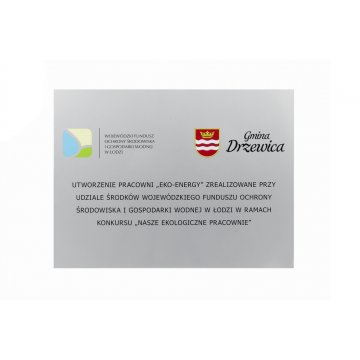 Information Sign DIBOND MAT Silver 3mm - UV print - size 400x300mm - SZUV016