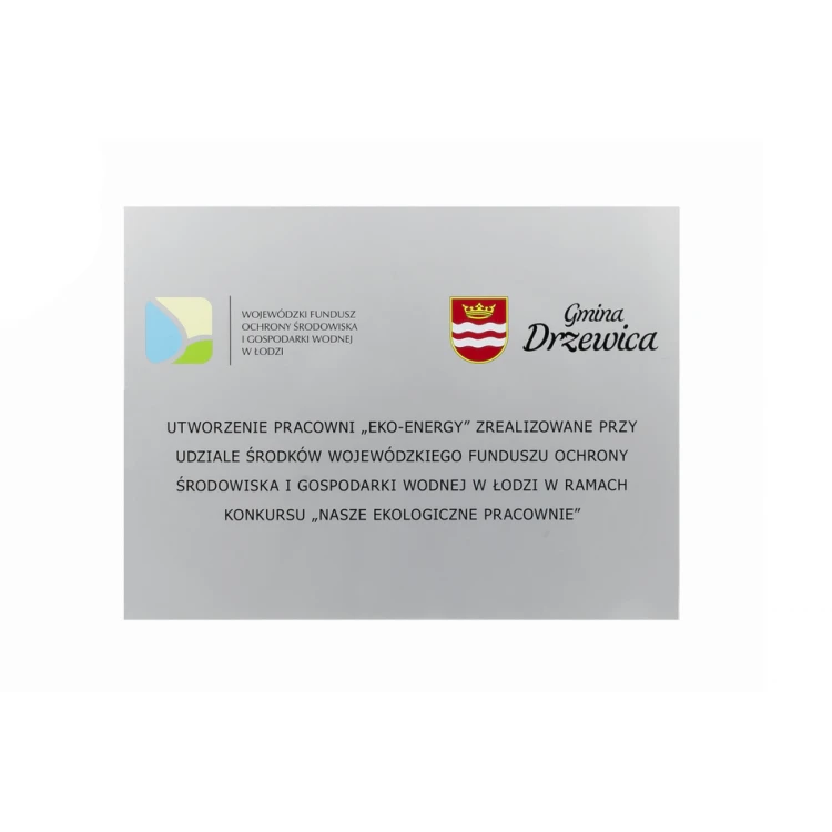 Information Sign DIBOND MAT Silver 3mm - UV print - size 400x300mm - SZUV016