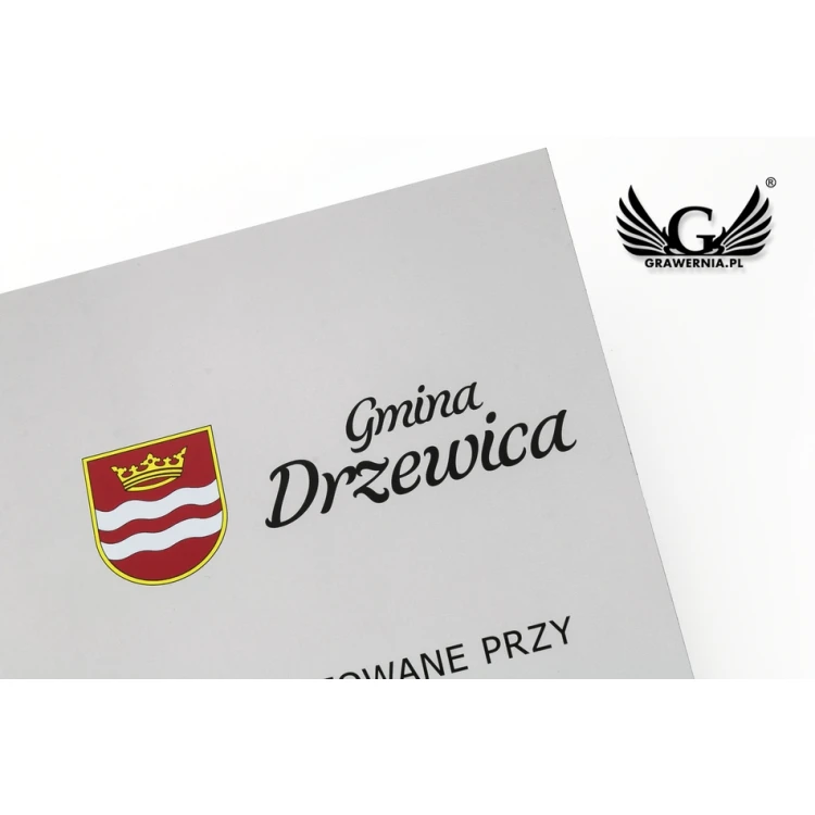 Information Sign DIBOND MAT Silver 3mm - UV print - size 400x300mm - SZUV016