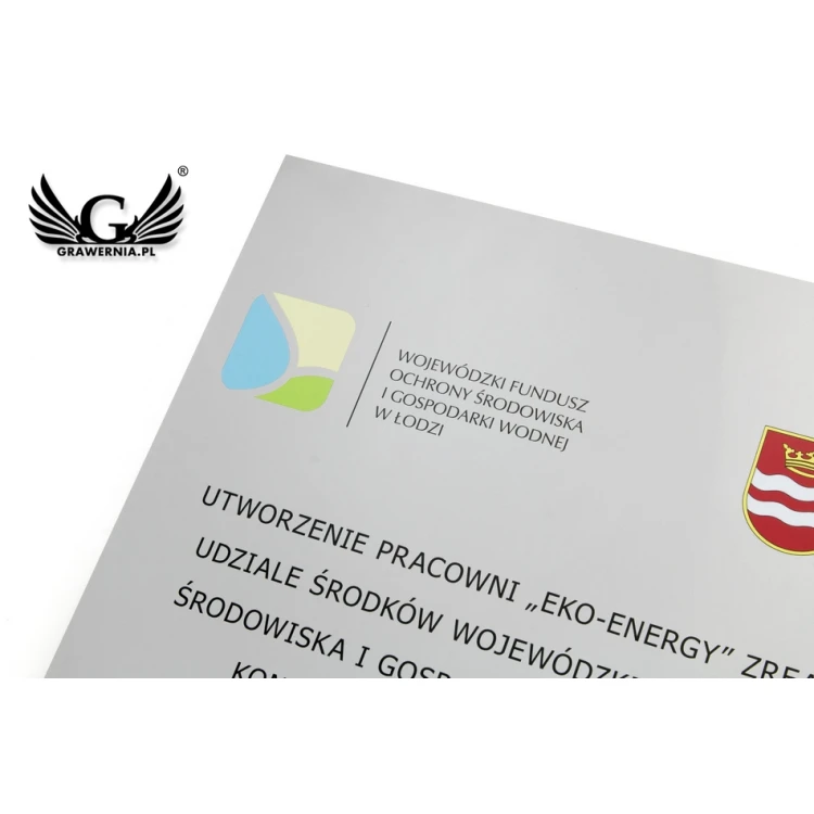 Information Sign DIBOND MAT Silver 3mm - UV print - size 400x300mm - SZUV016