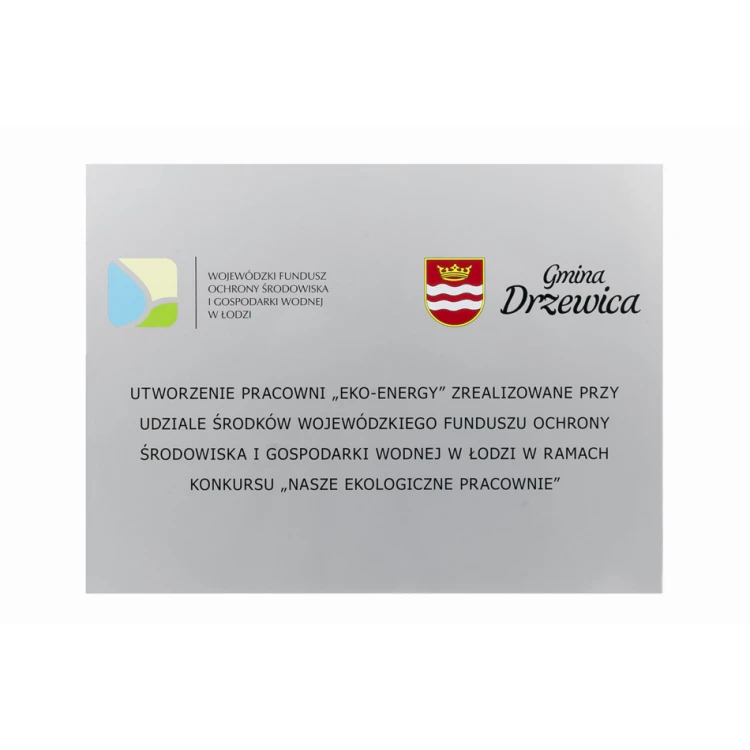Information Sign DIBOND MAT Silver 3mm - UV print - size 400x300mm - SZUV016