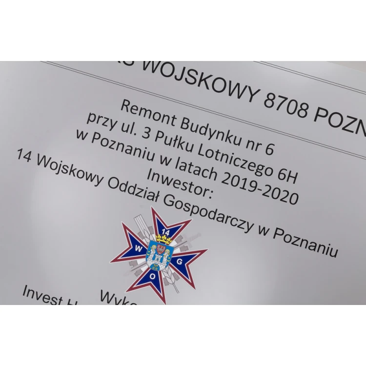 Information Sign DIBOND MAT Silver 3mm - UV print - size 800x600mm - SZUV020