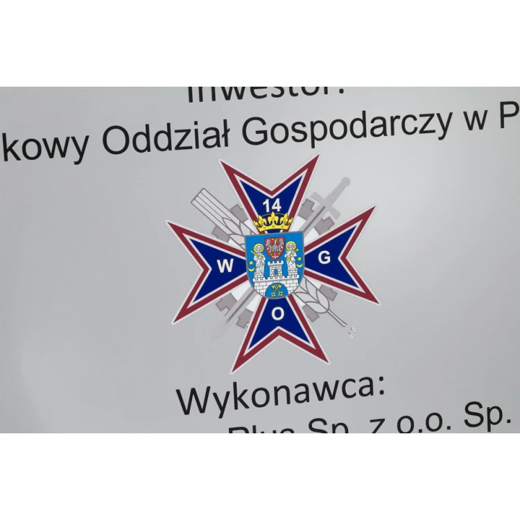 Information Sign DIBOND MAT Silver 3mm - UV print - size 800x600mm - SZUV020