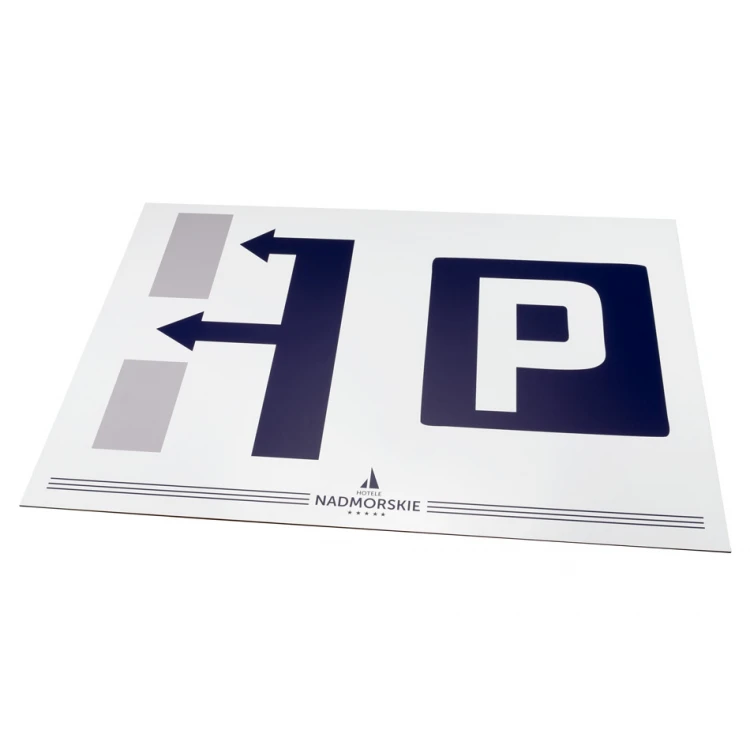 Information Sign DIBOND MAT white 3mm - UV print - size 800x550mm - SZUV027