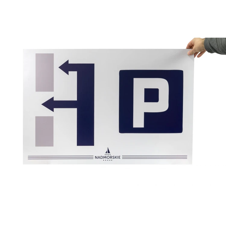 Information Sign DIBOND MAT white 3mm - UV print - size 800x550mm - SZUV027