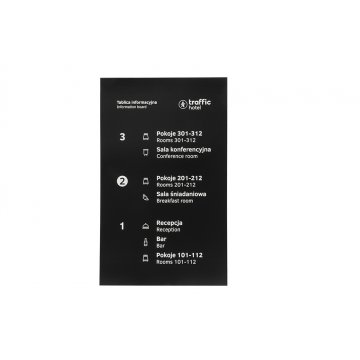 Engraved Information Sign - Black Laminate 3mm Thick - Size 53x86cm - SZ121