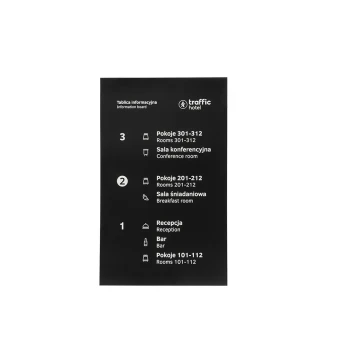 Engraved Information Sign - Black Laminate 3mm Thick - Size 53x86cm - SZ121